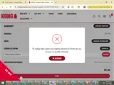 WELCOME_Y3DKZT coupon verification screenshot
