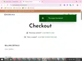 TRY25 coupon verification screenshot
