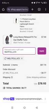 Wel7F2LLJC5 coupon verification screenshot