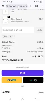 Katt20 coupon verification screenshot
