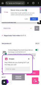 PINKYUP10 coupon verification screenshot