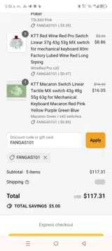 FANGAS101 coupon verification screenshot