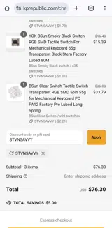 STVNSAVVY coupon verification screenshot