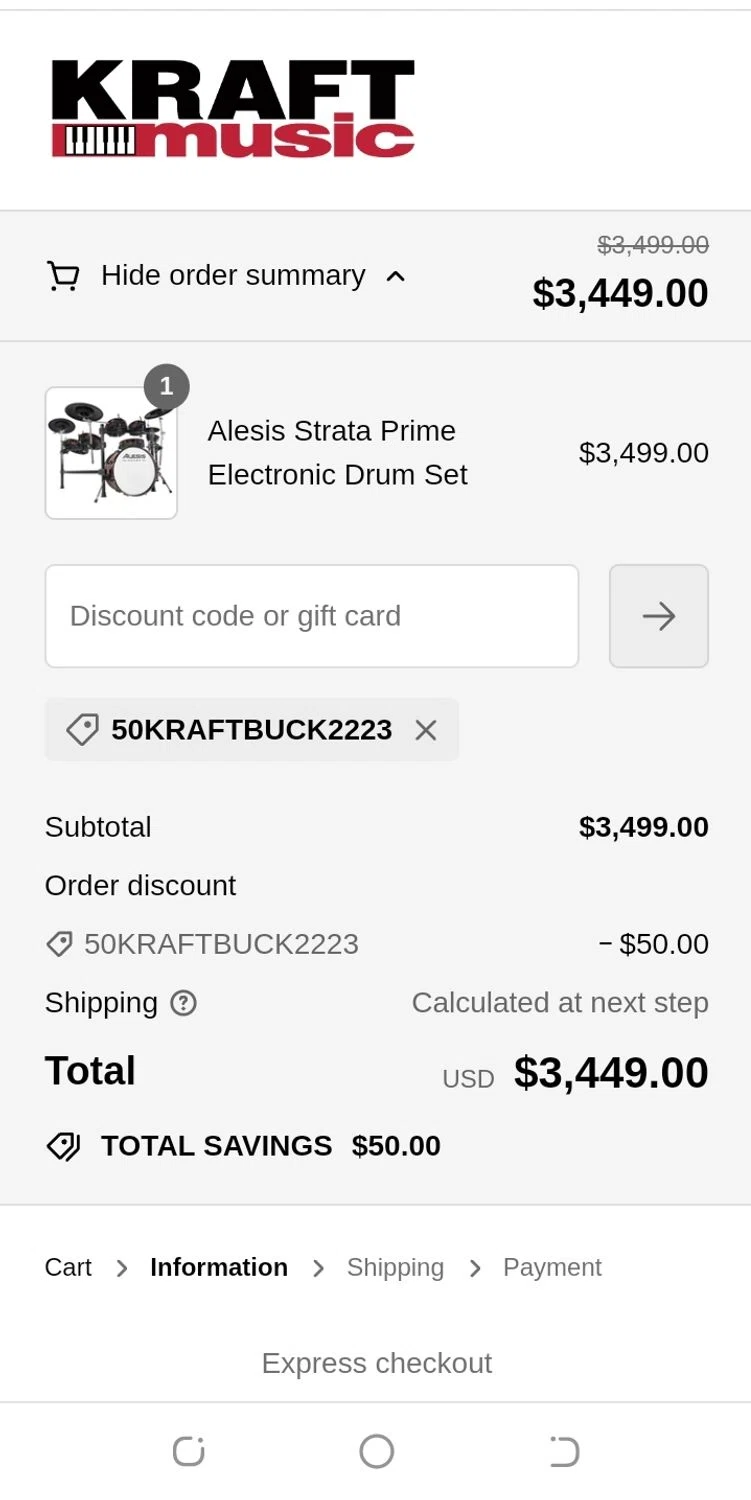 Kraft Music Promo Codes 20 Off May 2024