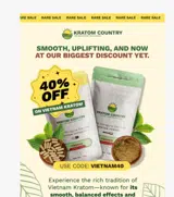 Kratom Country coupon verification screenshot