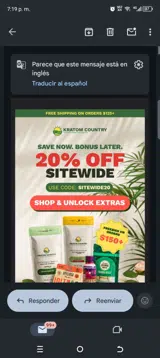 Kratom Country coupon verification screenshot