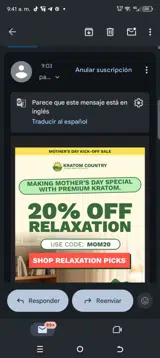 Kratom Country coupon verification screenshot