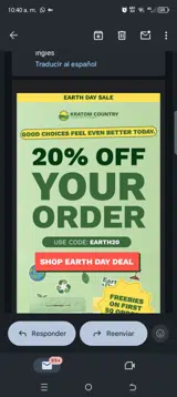 Kratom Country coupon verification screenshot