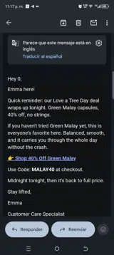 Kratom Country coupon verification screenshot