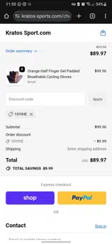 10YIHE coupon verification screenshot