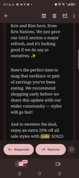 Sos25 coupon verification screenshot