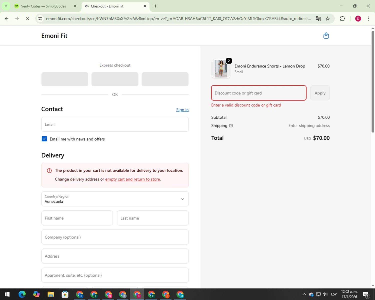 Kroger Wireless coupon code screenshot showing code SAVAGEMOM applied at Kroger Wireless checkout page. Uploaded by SimplyCodes community member 00000056 on Jan 18, 2026