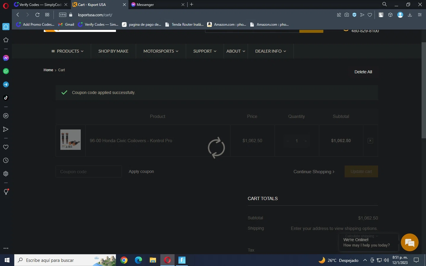 where to use LMPerformance promo code box