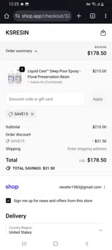 save15 coupon verification screenshot