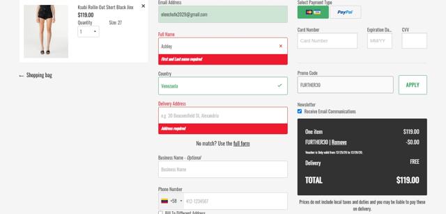 Ksubi checkout page showing Ksubi discount code box | Screenshot taken by SimplyCodes community member on Mar 16, 2021