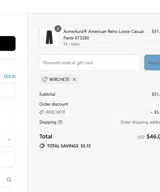 WIRCHETE coupon verification screenshot