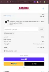 KTCHIC2505 coupon verification screenshot