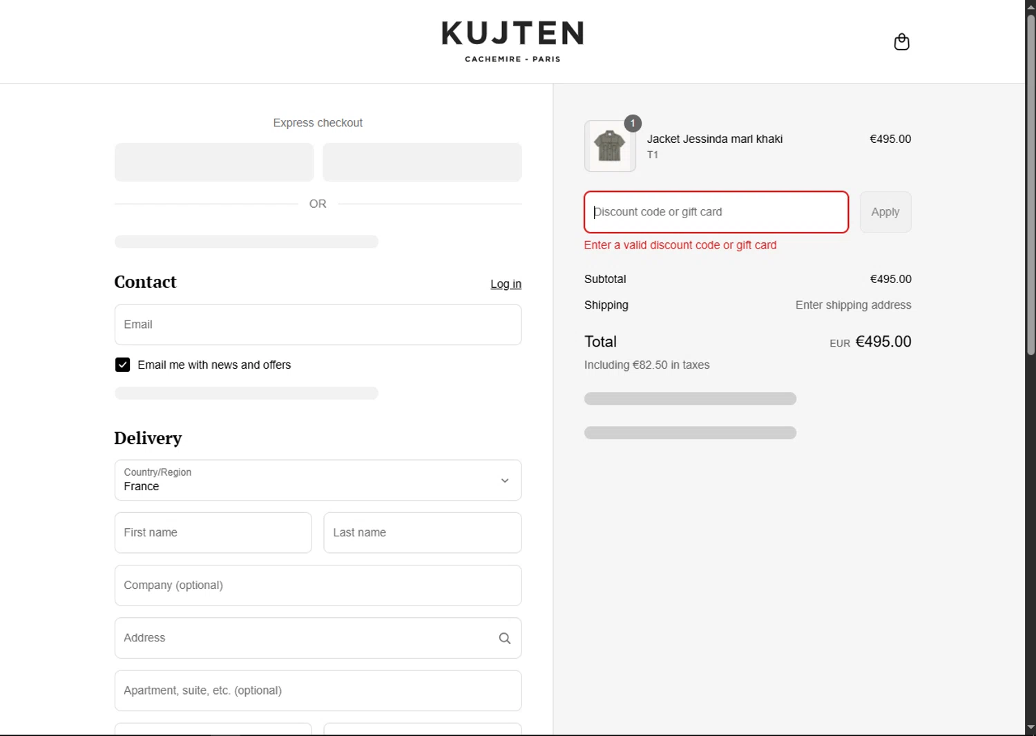 Kujten promo code screenshot showing code SUMMER10 applied at Kujten checkout page. Uploaded by SimplyCodes community member VoucherFinder3467 on Jul 24, 2025