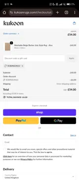 ROBINSON10 coupon verification screenshot