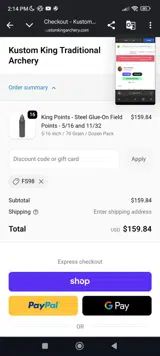 FS98 coupon verification screenshot