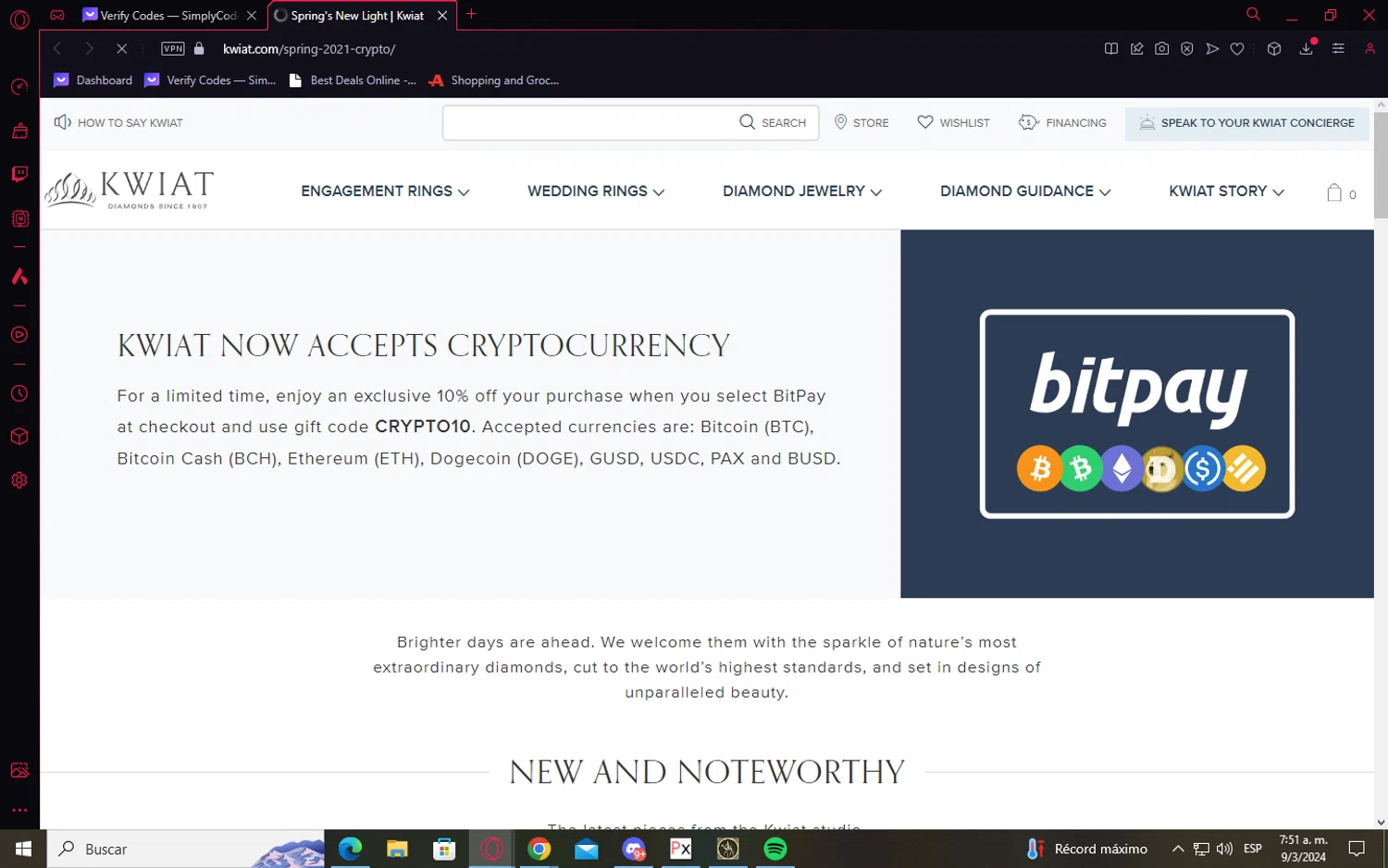 Kwiat checkout page showing Kwiat promo code box | Screenshot taken by SimplyCodes community member on Mar 9, 2024