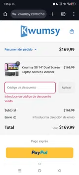 KW10 coupon verification screenshot