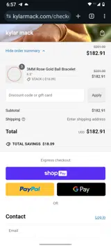 Kylar Mack coupon verification screenshot