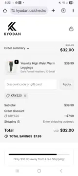 KRYS20 coupon verification screenshot