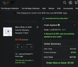 LA28FIRST20 coupon verification screenshot