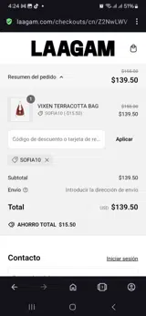 Sofia10 coupon verification screenshot