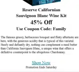 Family coupon verification screenshot