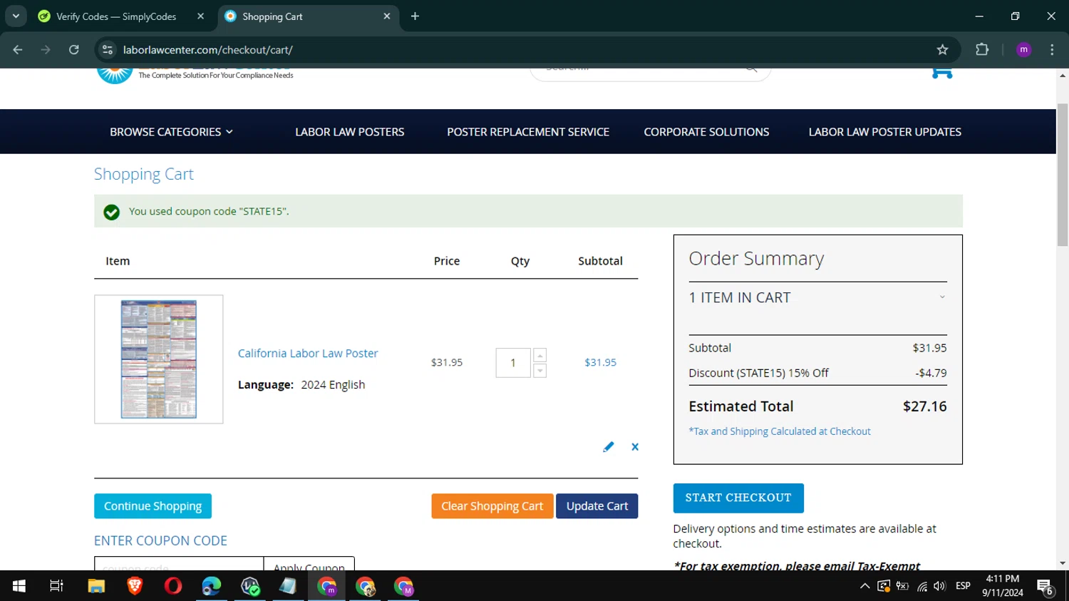how to use Labor Law Center coupons