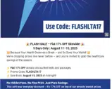 FLASHLTA17 coupon verification screenshot