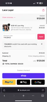 YHLQM22 coupon verification screenshot