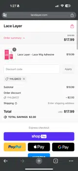 YHLQM22 coupon verification screenshot