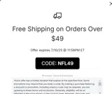 Los Angeles Chargers coupon verification screenshot