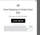 Los Angeles Chargers coupon verification screenshot