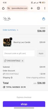 DISCOUNTSALE coupon verification screenshot
