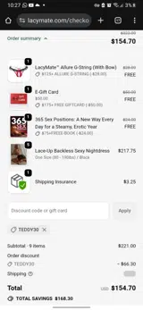 TEDDY30 coupon verification screenshot