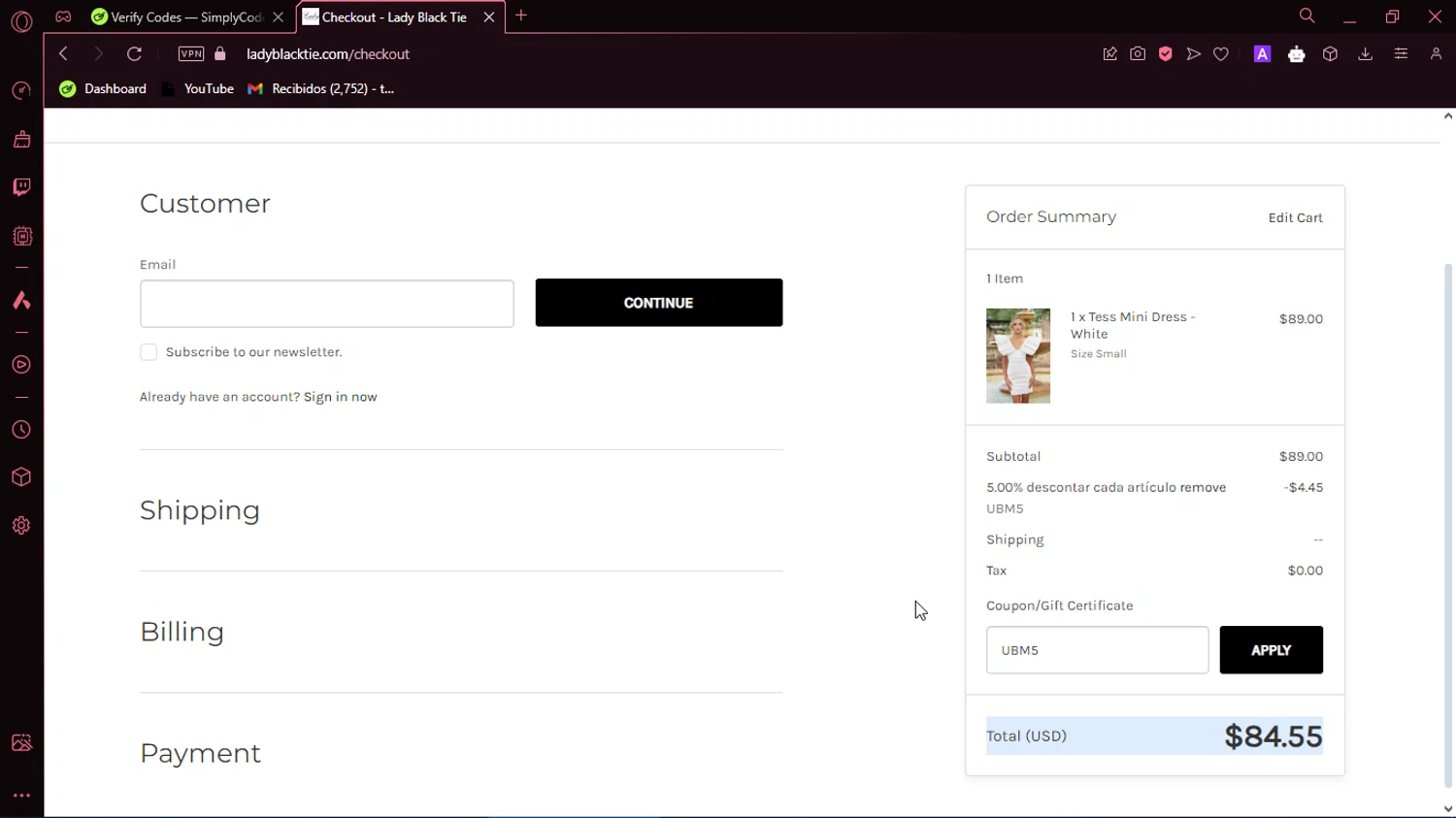 Lady Black Tie Promo Codes 5 Off May 2024