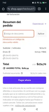 StockUp&Save25% coupon verification screenshot