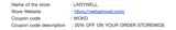 WOKD coupon verification screenshot