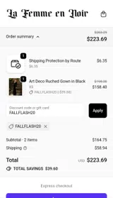 FALLFLASH20 coupon verification screenshot