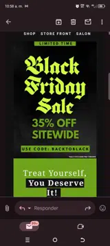 Blacktoblack coupon verification screenshot