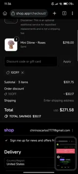 10OFF coupon verification screenshot