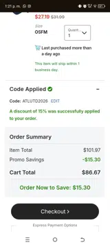 LA Galaxy coupon verification screenshot