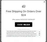 MLS24 coupon verification screenshot