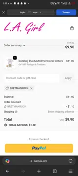 BRETMANROCK coupon verification screenshot