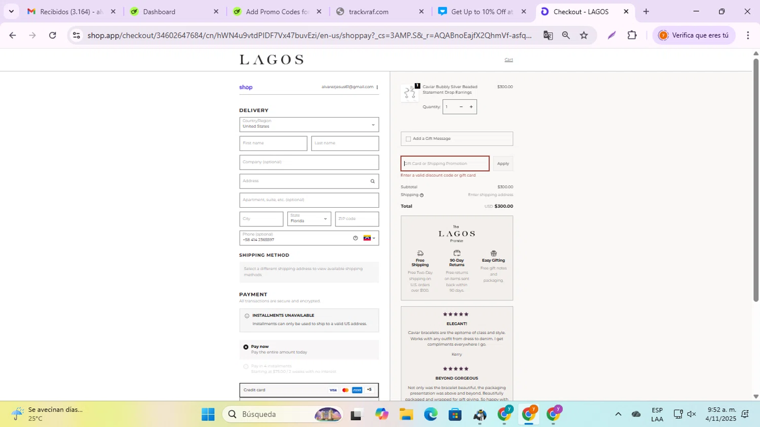 Lagos discount code screenshot showing code WELCOME10 applied at Lagos checkout page. Uploaded by SimplyCodes community member jesusalvarez1 on Nov 4, 2025