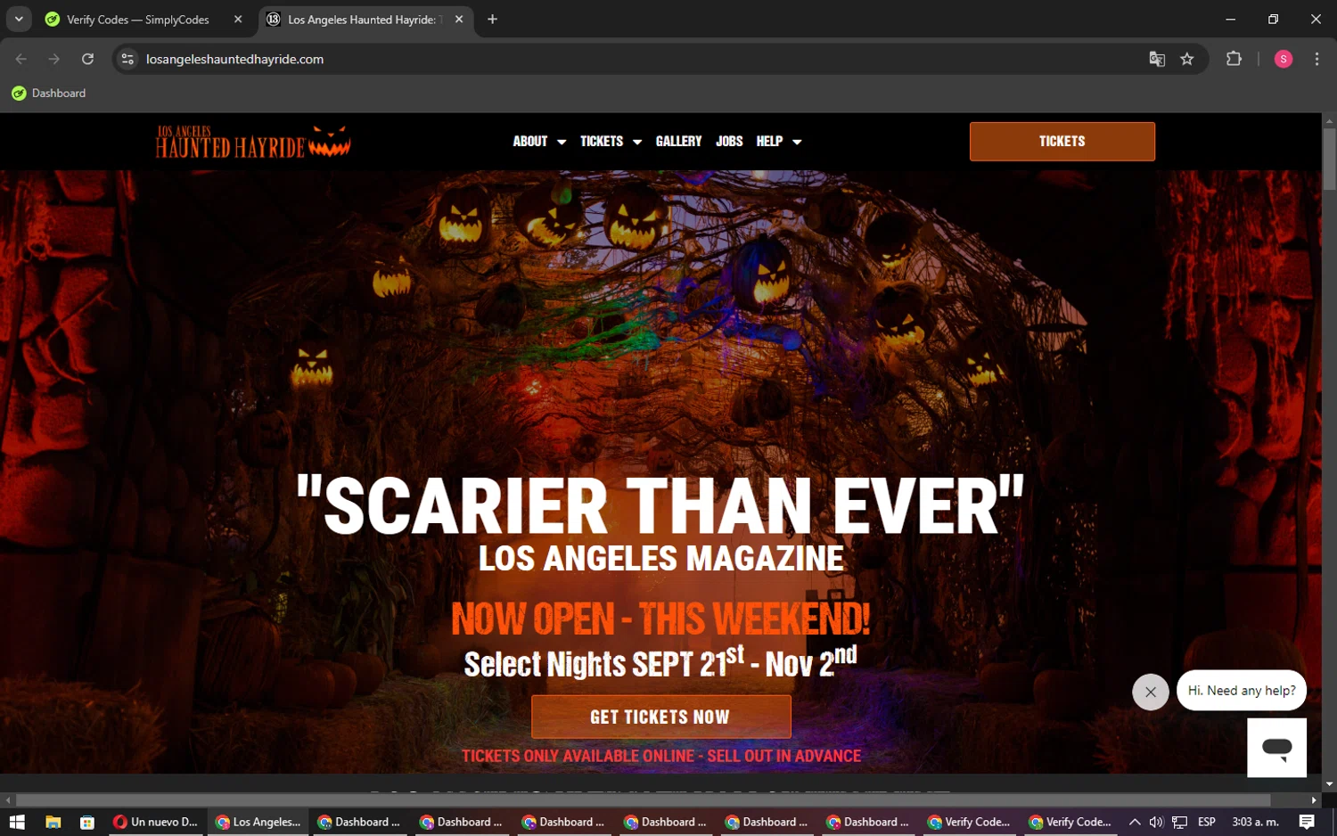 where to use Los Angeles Haunted Hayride promo code box